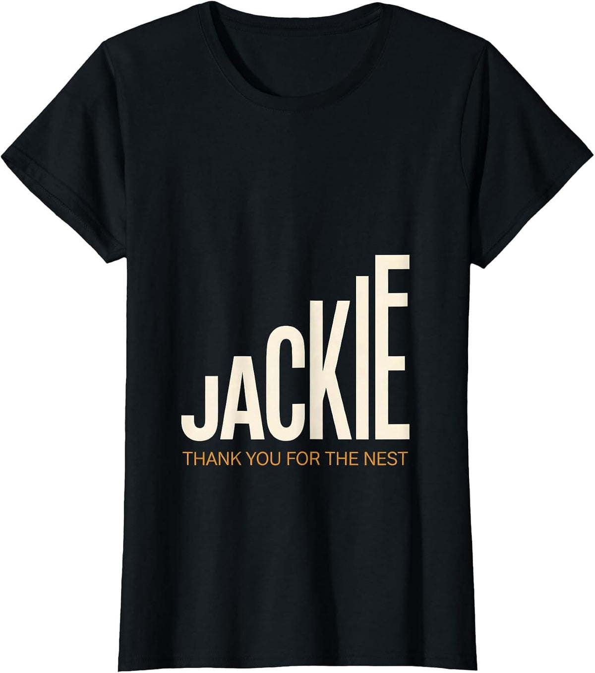 Thank You For The Nest Jackie Memorial Tribute Bald Eagle T-Shirt - Black