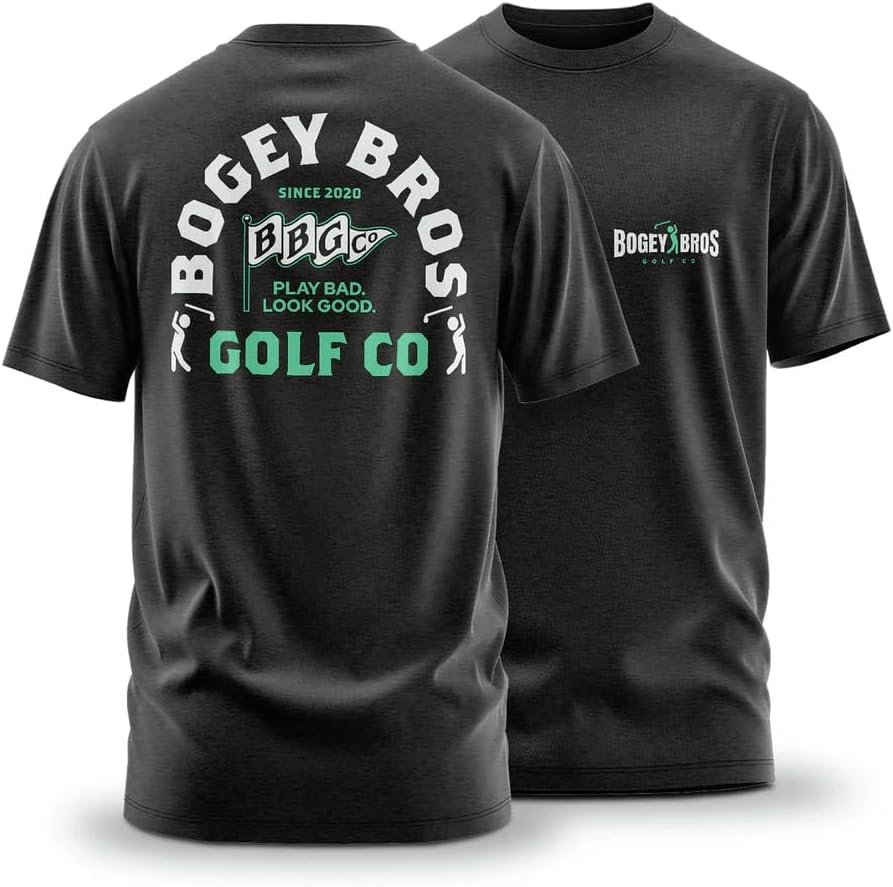 Bogey Bros T Shirt for Men – Athletic Fit Golf Tee, Stretch 60% Cotton 40% Polyester, Lightweight 4.3 oz, Tagless - The