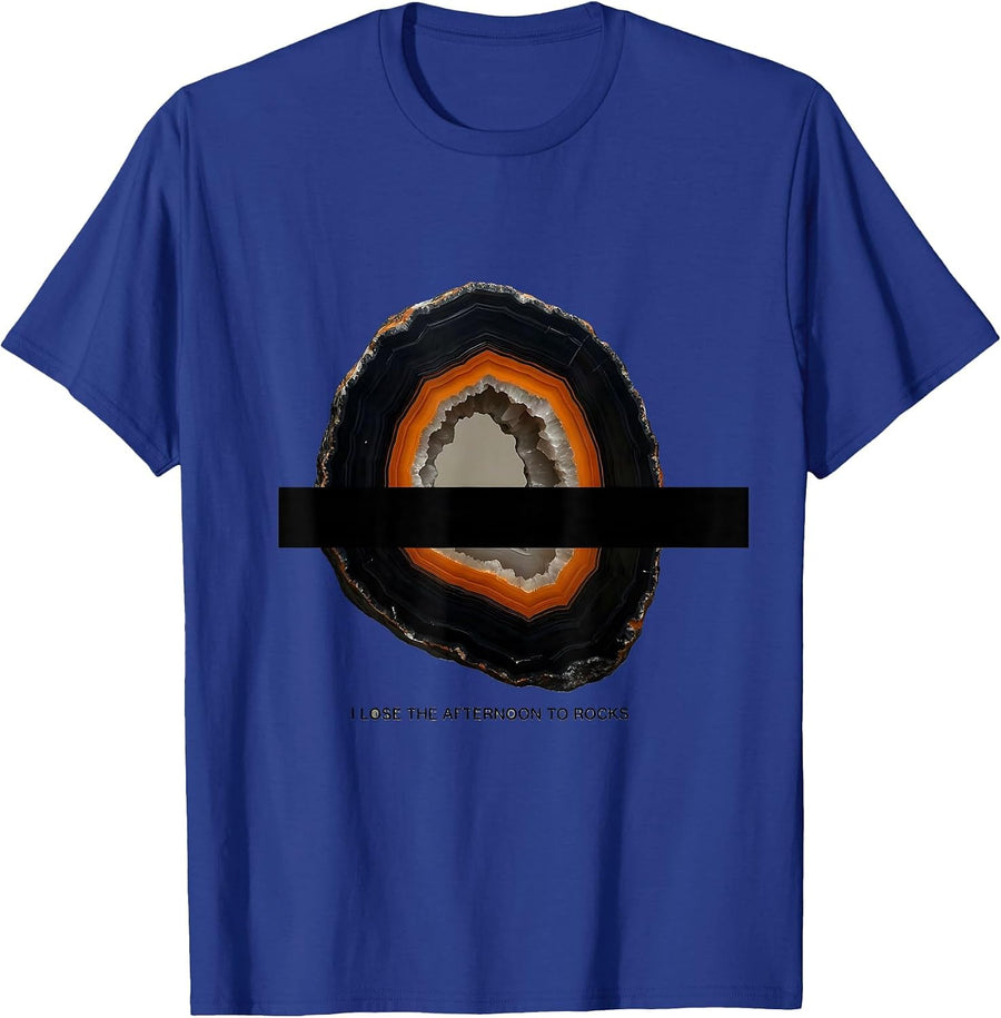I Lose The Afternoon To Rocks Funny Rock Collector Geology T-Shirt - Royal Blue