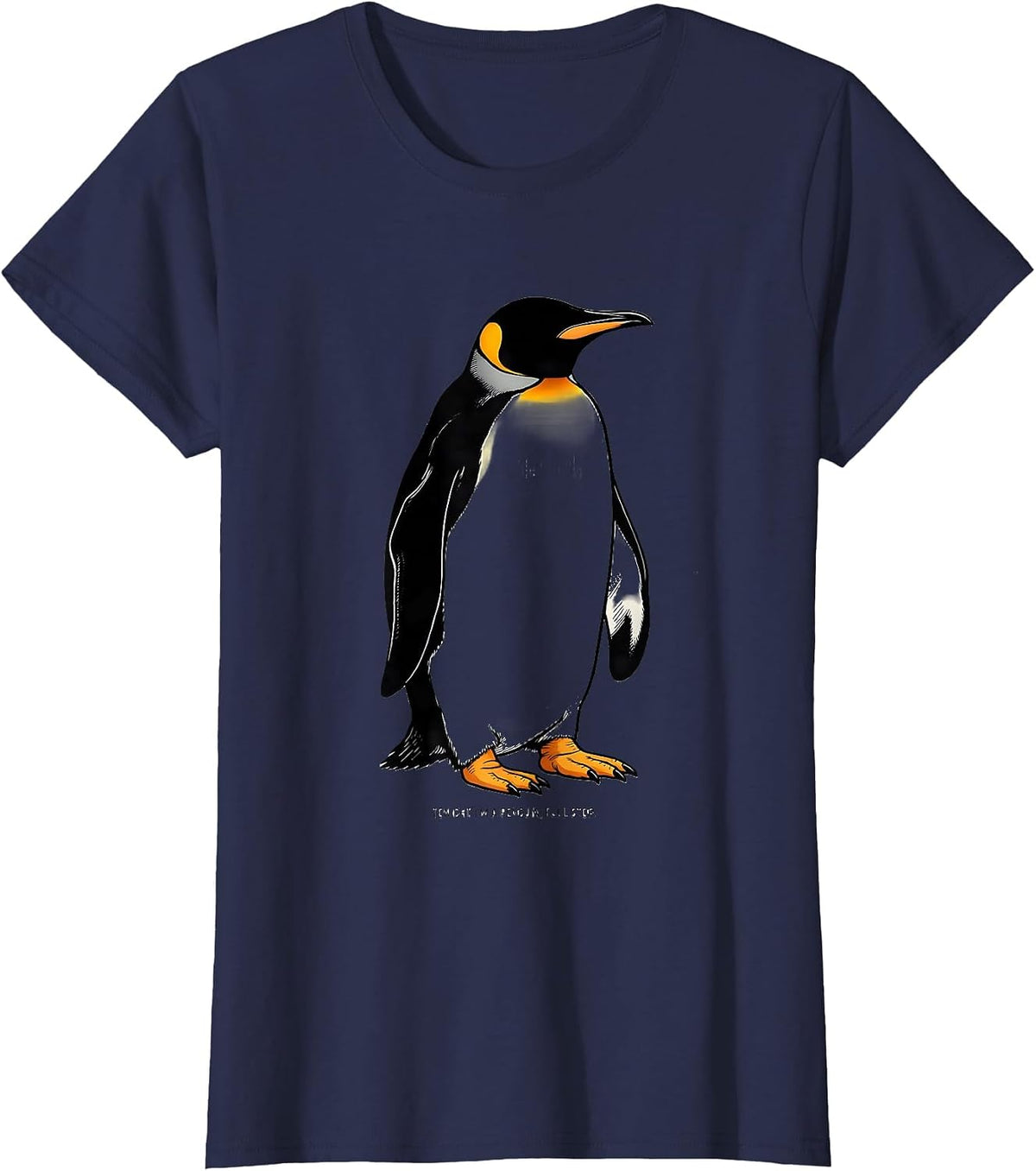Women's Tonight I'm A Penguin, Full Stop Funny Penguin Lover Costume T-Shirt - Navy Blue