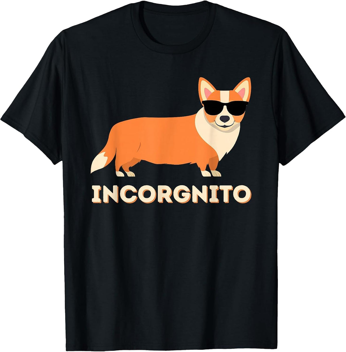 Incorgnito - Funny Welsh Corgi Owner Dog Lover T-Shirt - Black