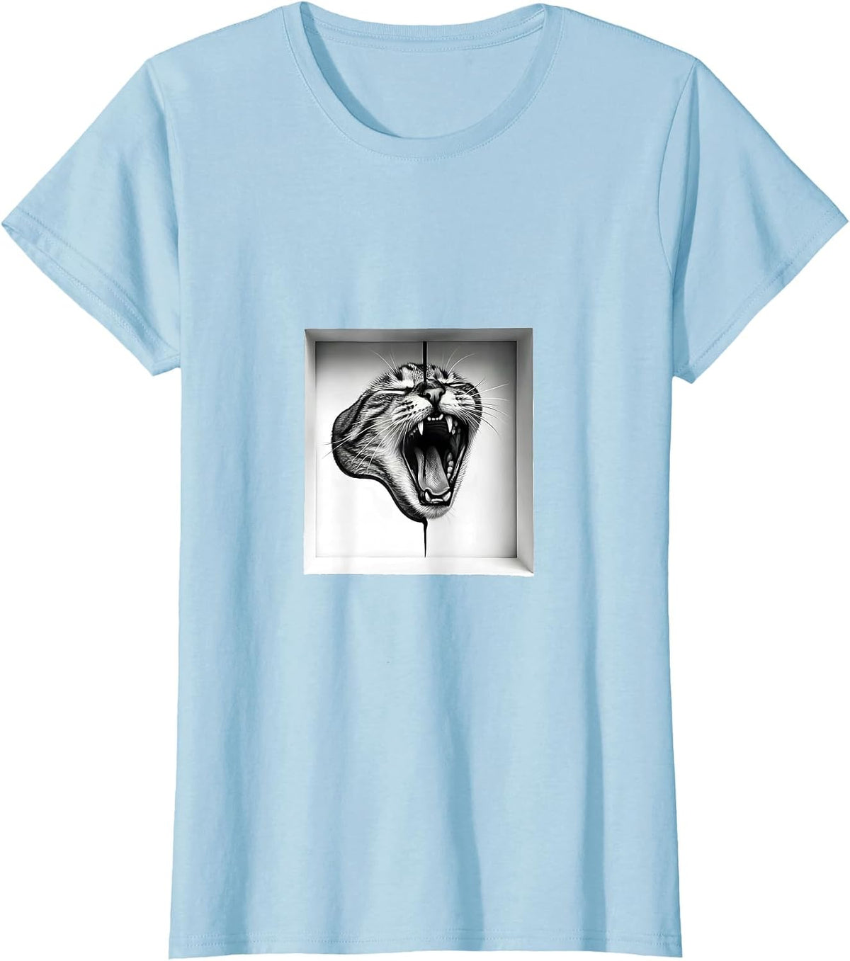 Schrödinger Cat Quantum Physics Humor Science Enthusiast T-Shirt - Baby Blue