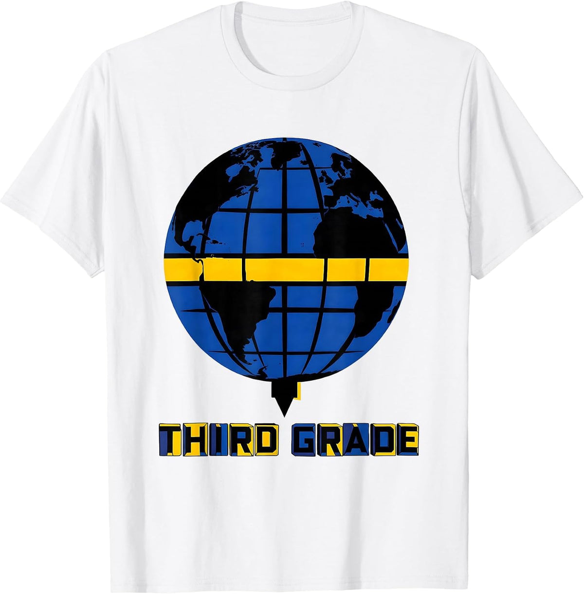 Men's Third Grade Playful Back To School Teacher Student First Day T-Shirt - White