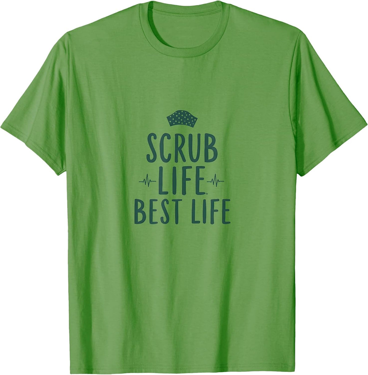 Scrub Life Best Life Nurse Pride Design T-Shirt - Grass Green