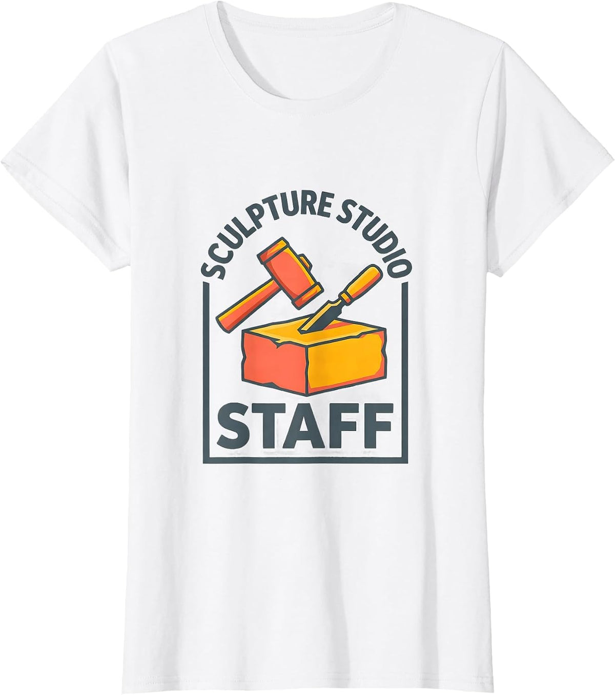 Sculpture Studio Staff Funny Artist Humor Art Teacher Gift T-Shirt - White