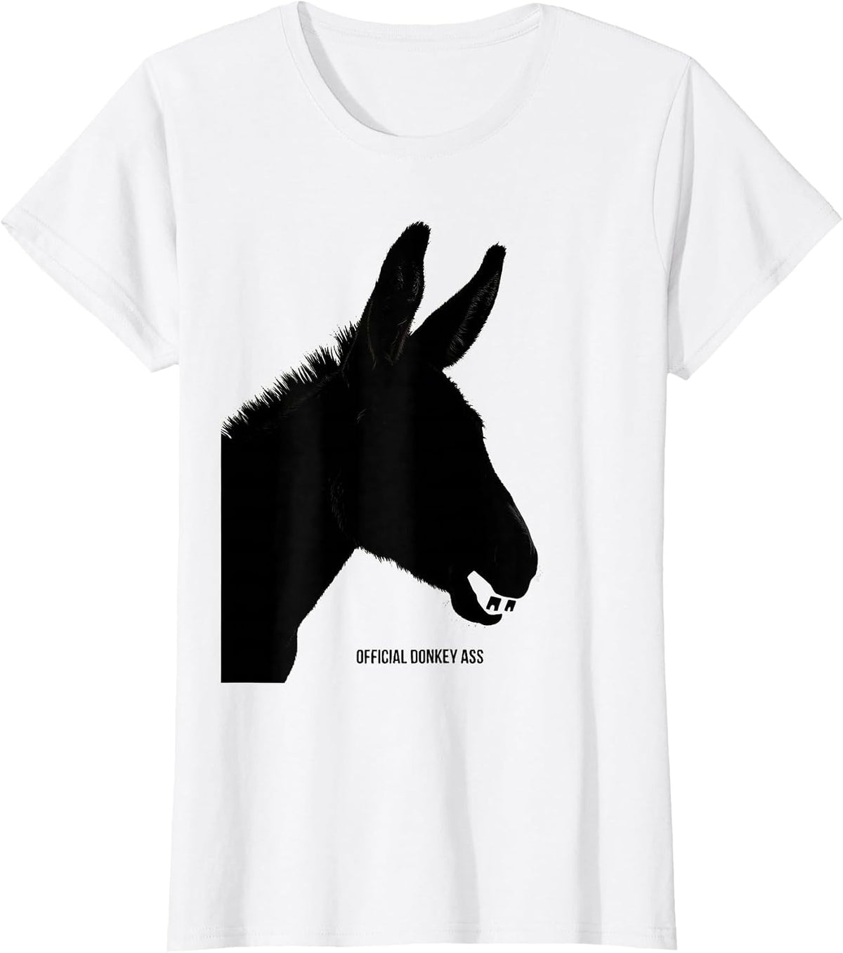 Women's Official Donkey Ass Funny Farm Animal Lover Humor T-Shirt - White