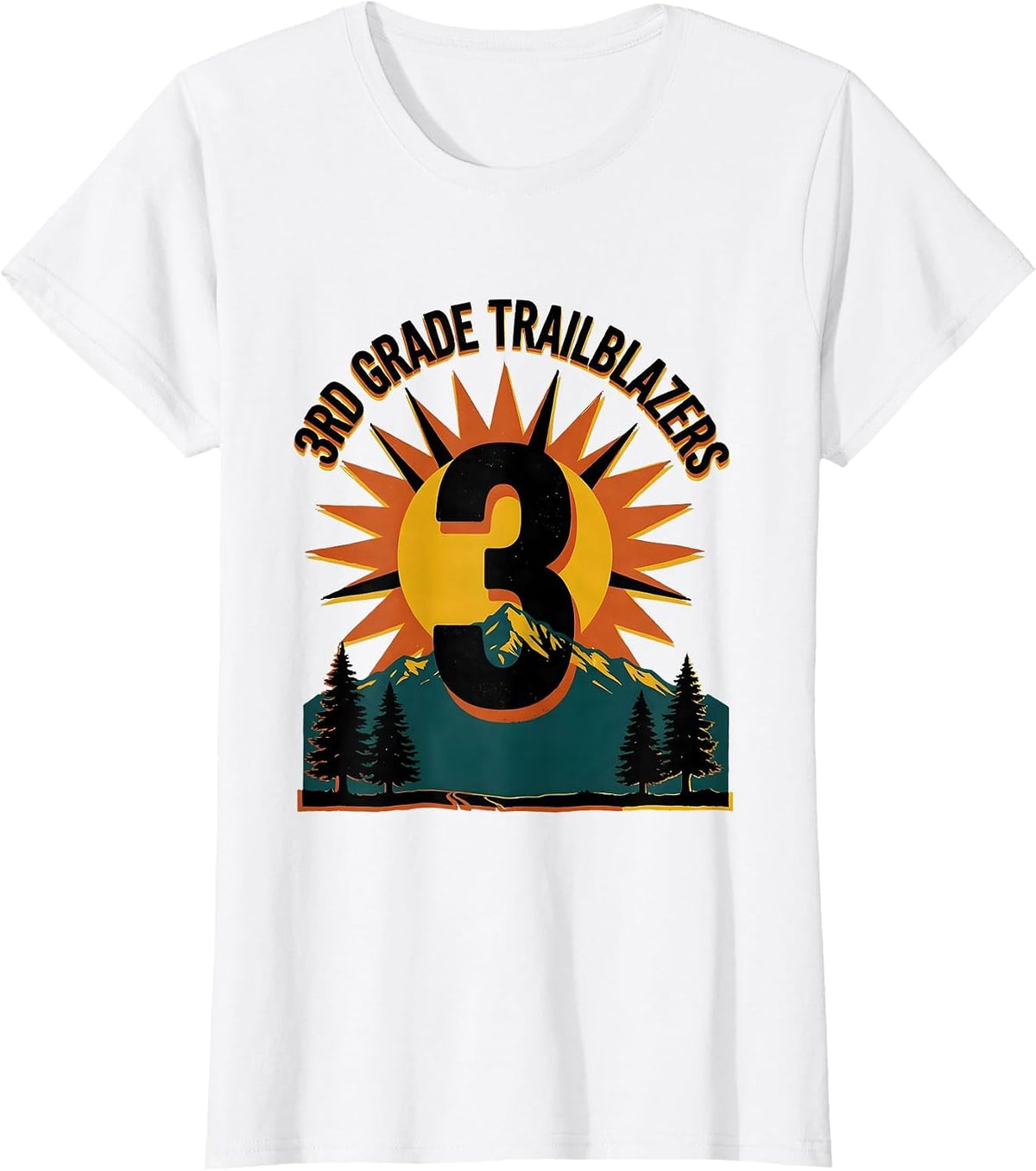 3rd Grade Trailblazers Back To School Grade Level Adventure T-Shirt - White