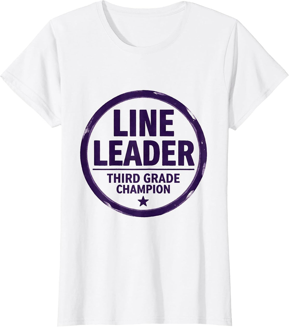 Line Leader Third Grade Champion School Spirit Humor T-Shirt - White