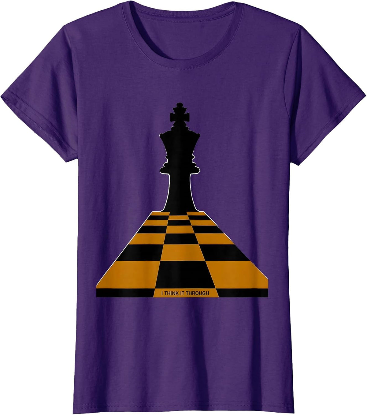 Women's I Think It Through Funny Chess Player Lover Chess Club T-Shirt - Purple