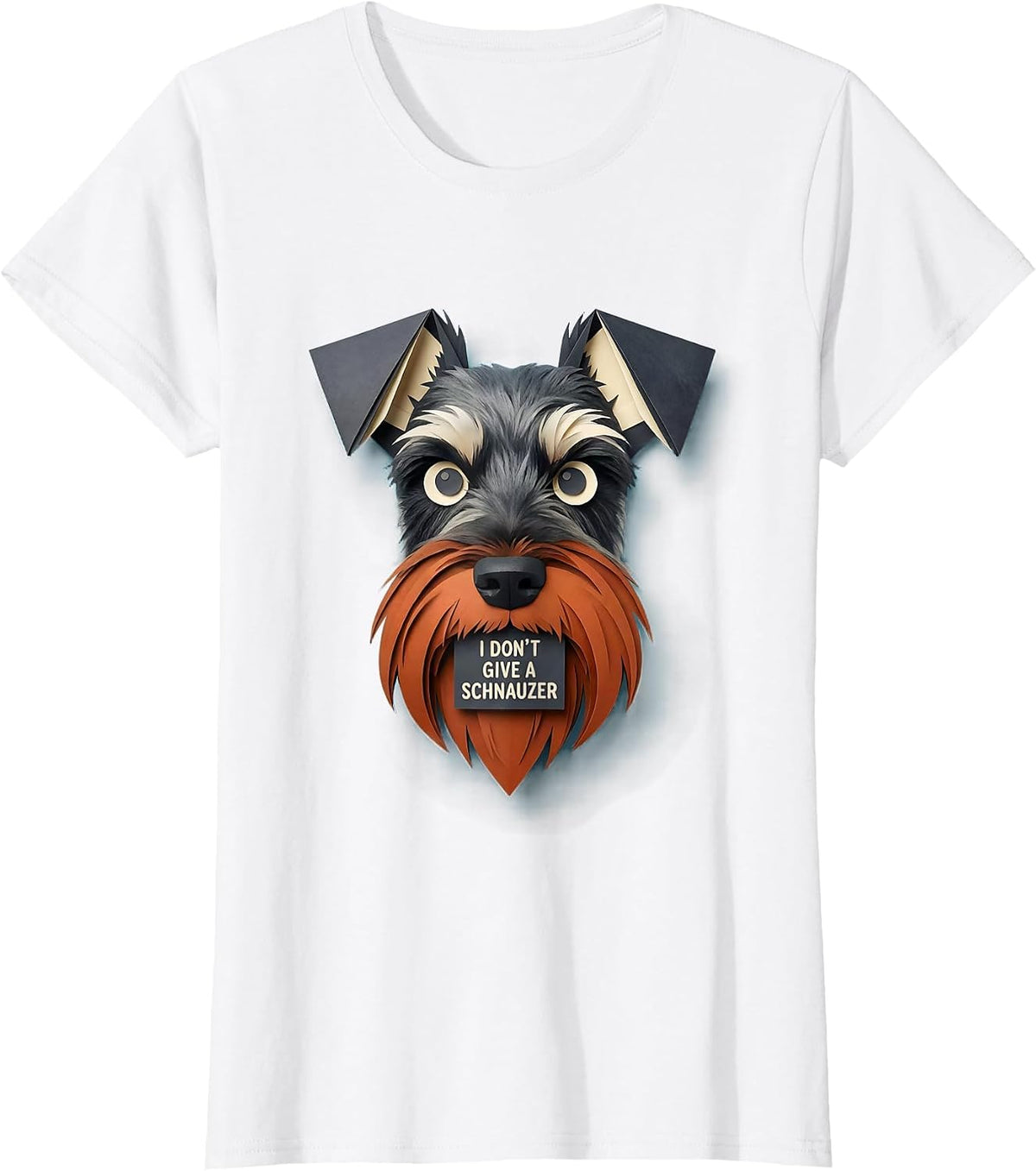 Women's I Don't Give A Schnauzer Funny Miniature Schnauzer Lover T-Shirt - White
