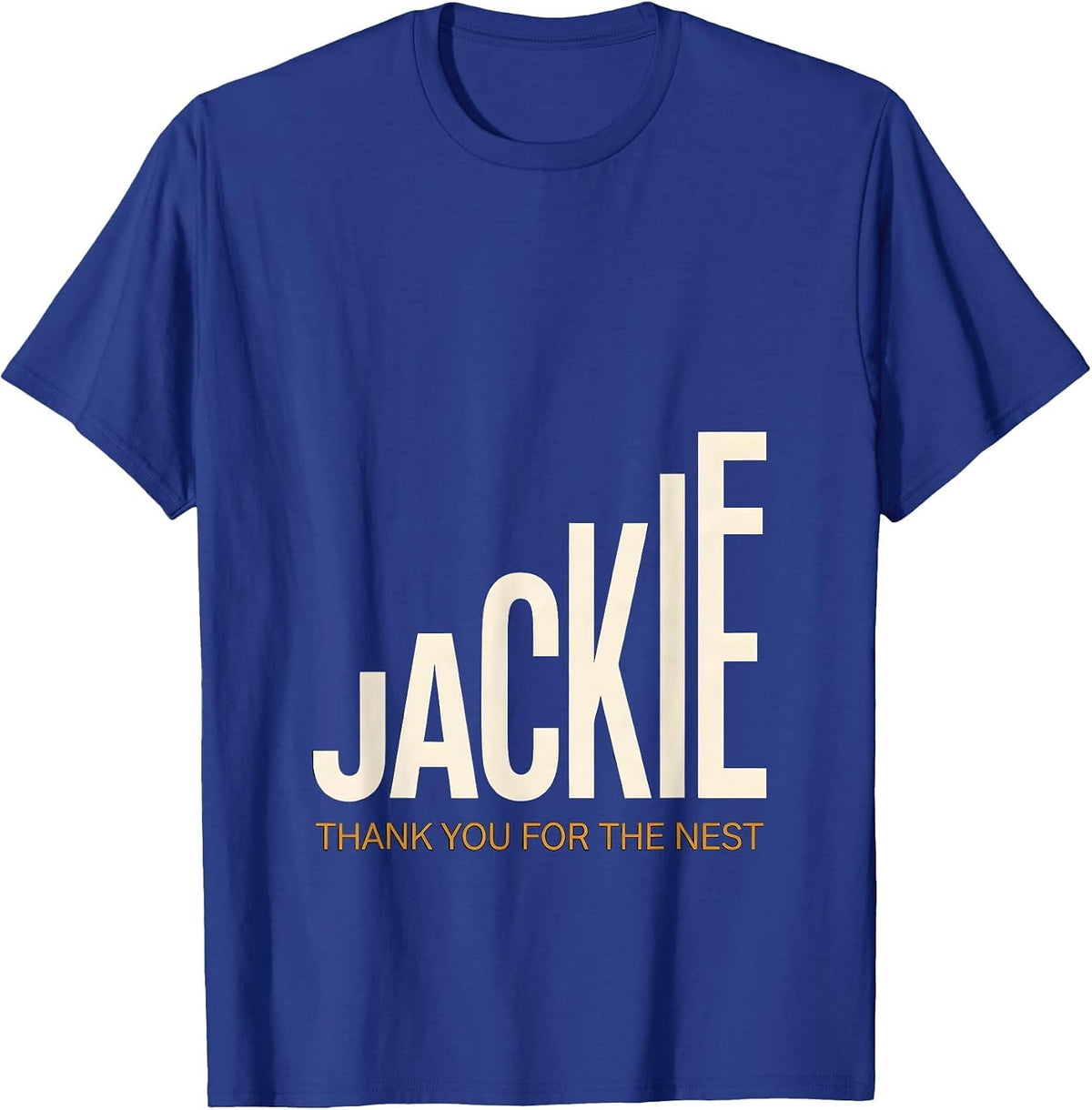 Thank You For The Nest Jackie Memorial Tribute Bald Eagle T-Shirt - Royal Blue