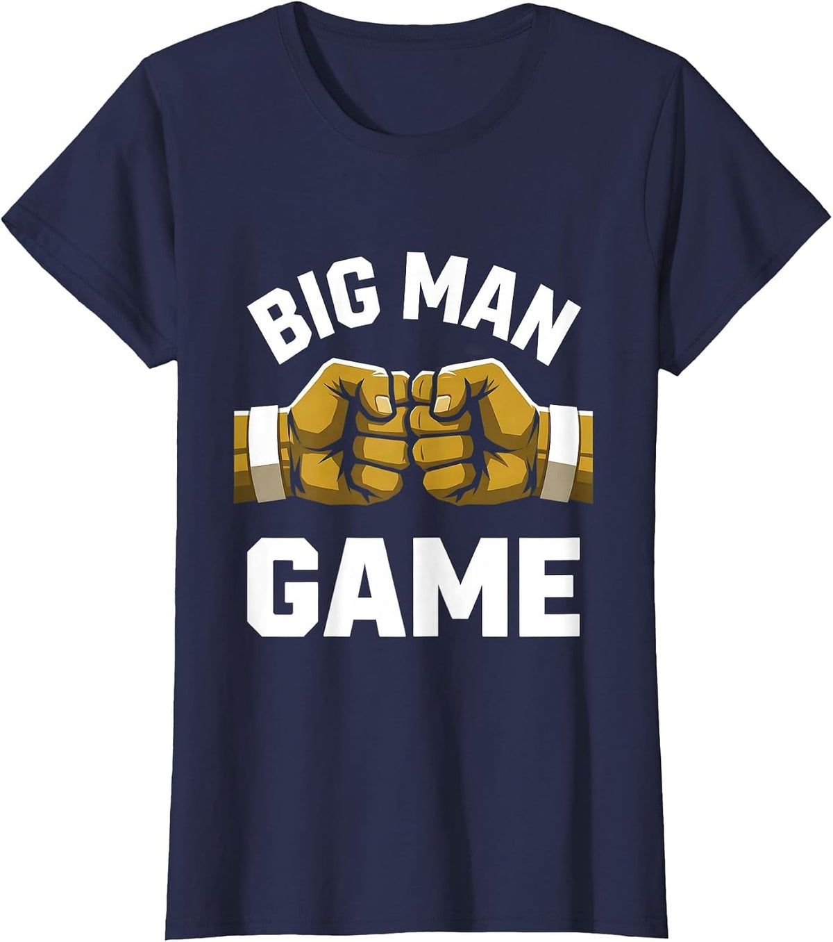 Women's Big Man Game Football Lineman Brotherhood Design T-Shirt - Navy Blue