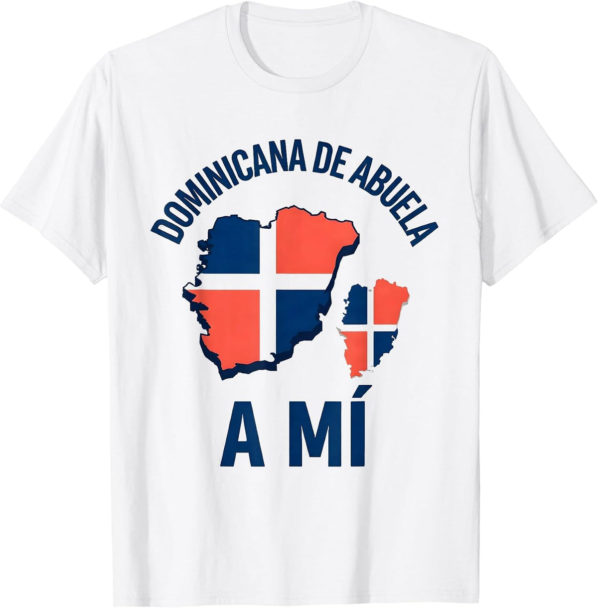 Men's Dominicana de Abuela a Mí Cultural Heritage Pride Hispanic T-Shirt - White