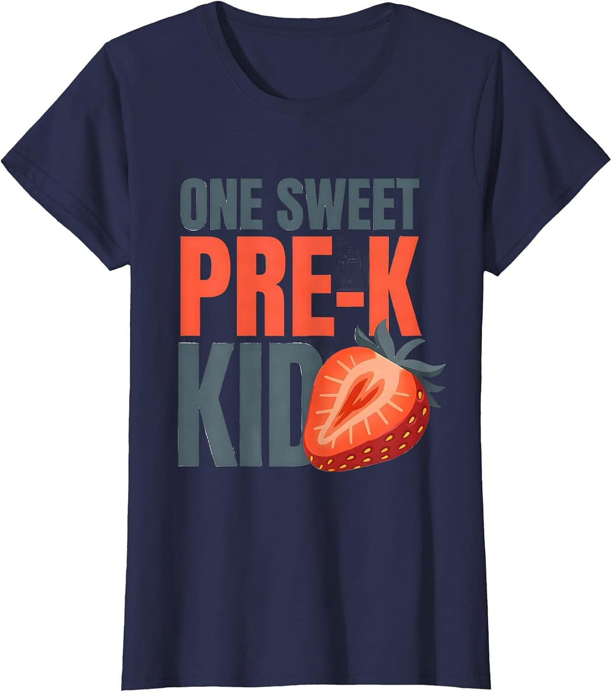 Women's One Sweet Pre-K Kid Playful Preschool Teacher Back To School T-Shirt - Navy Blue