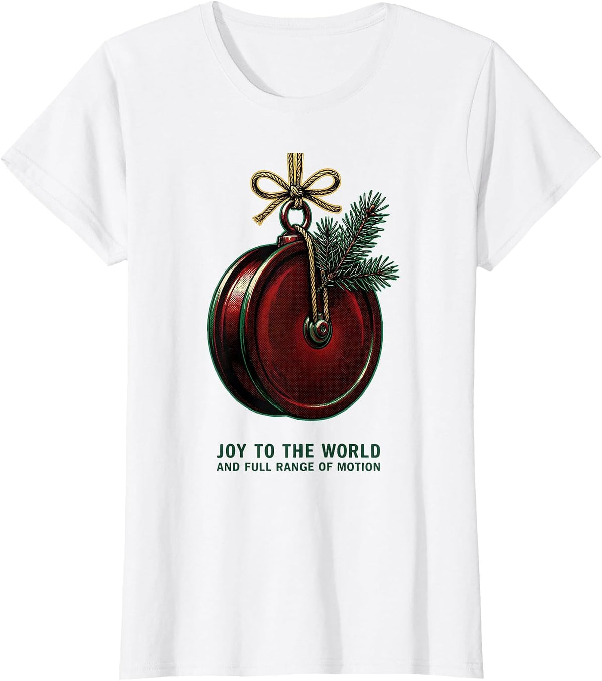 Women's Joy To The World, And Full Range Of Motion Physical Therapy T-Shirt - White