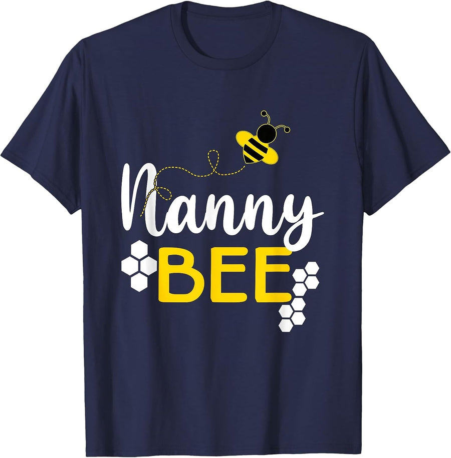 Nanny Bee Family Matching Beekeeping Nanny T-Shirt - Navy Blue