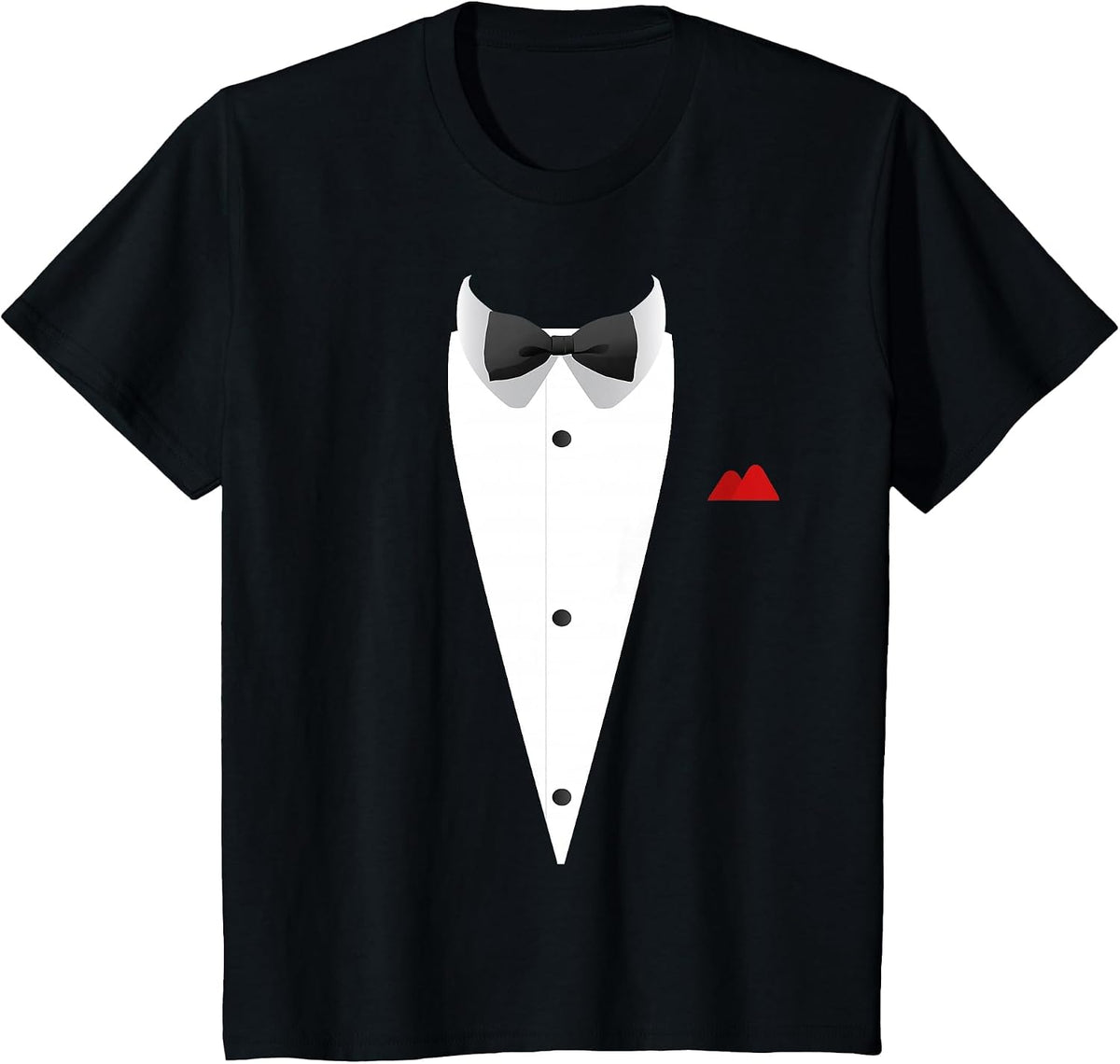 Tuxedo with Bow Tie for Funny Wedding and Special Occasions T-Shirt - Black