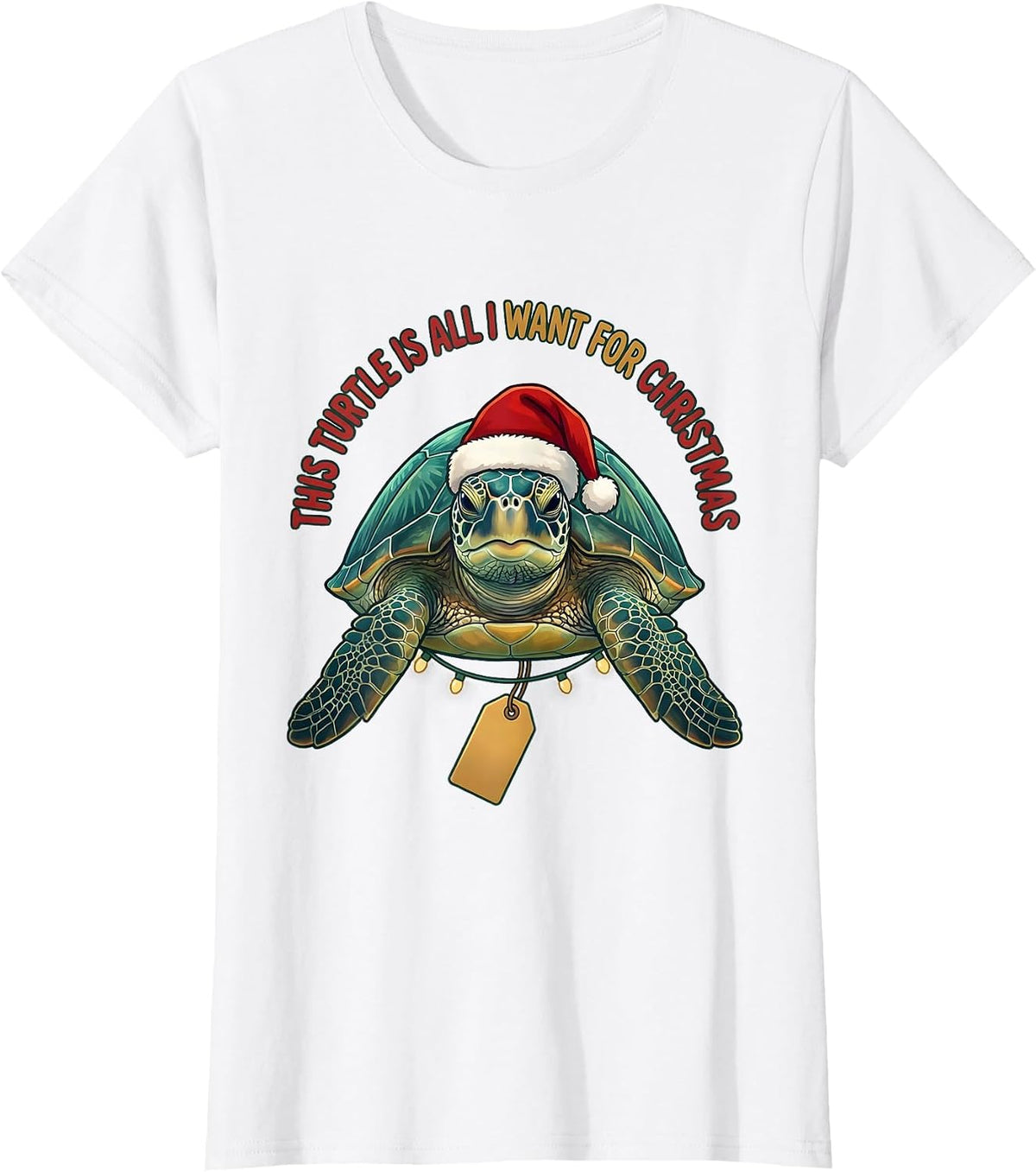 This Turtle Is All I Want For Christmas Sea Turtle T-Shirt - White