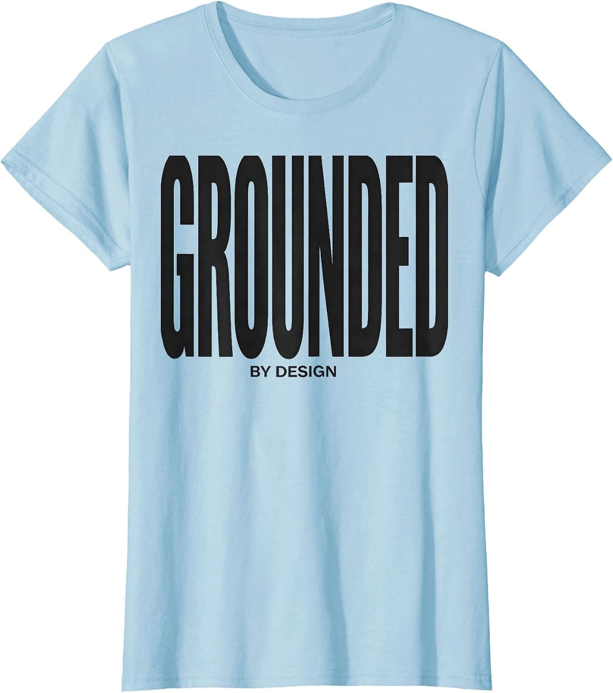 Women's Grounded By Design Funny Penguin Lover Animal Humor Gift T-Shirt - Baby Blue