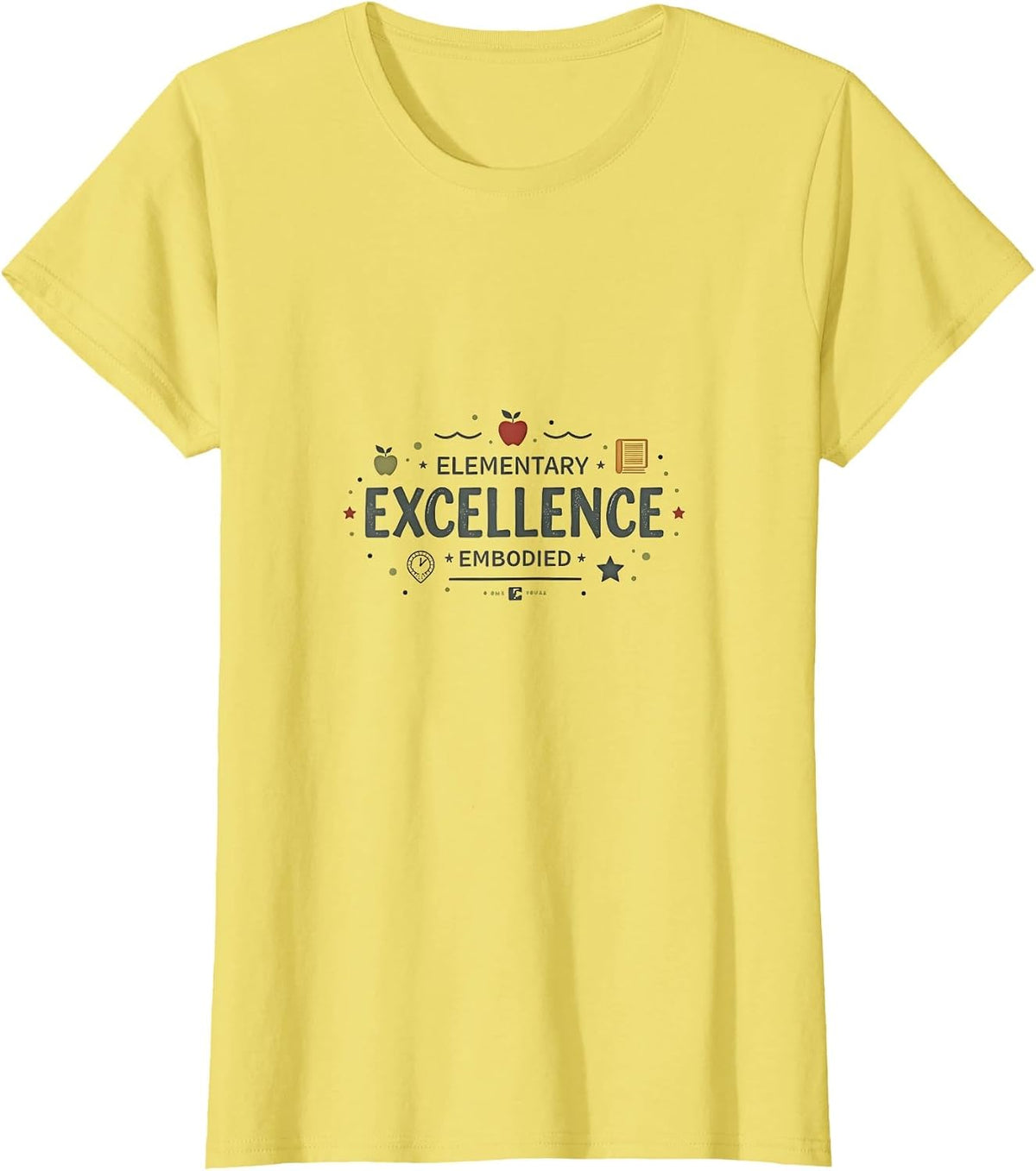 Elementary Excellence Embodied Teacher Design T-Shirt - Lemon Yellow