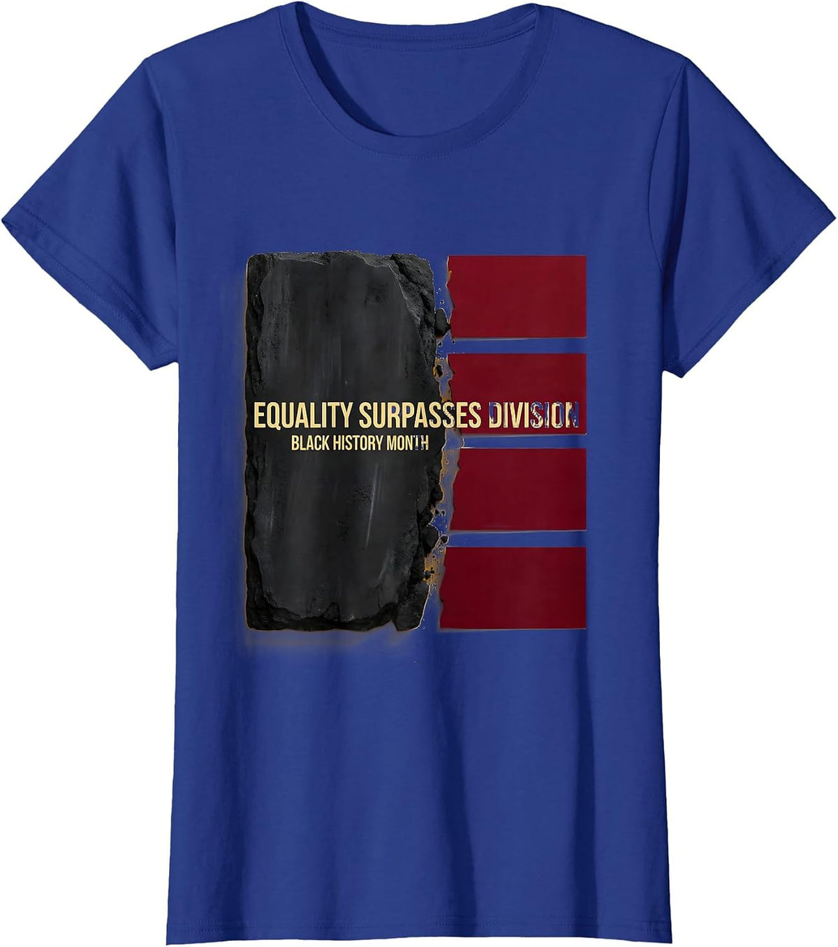 Women's Equality Surpasses Division Black History Month T-Shirt - Royal Blue