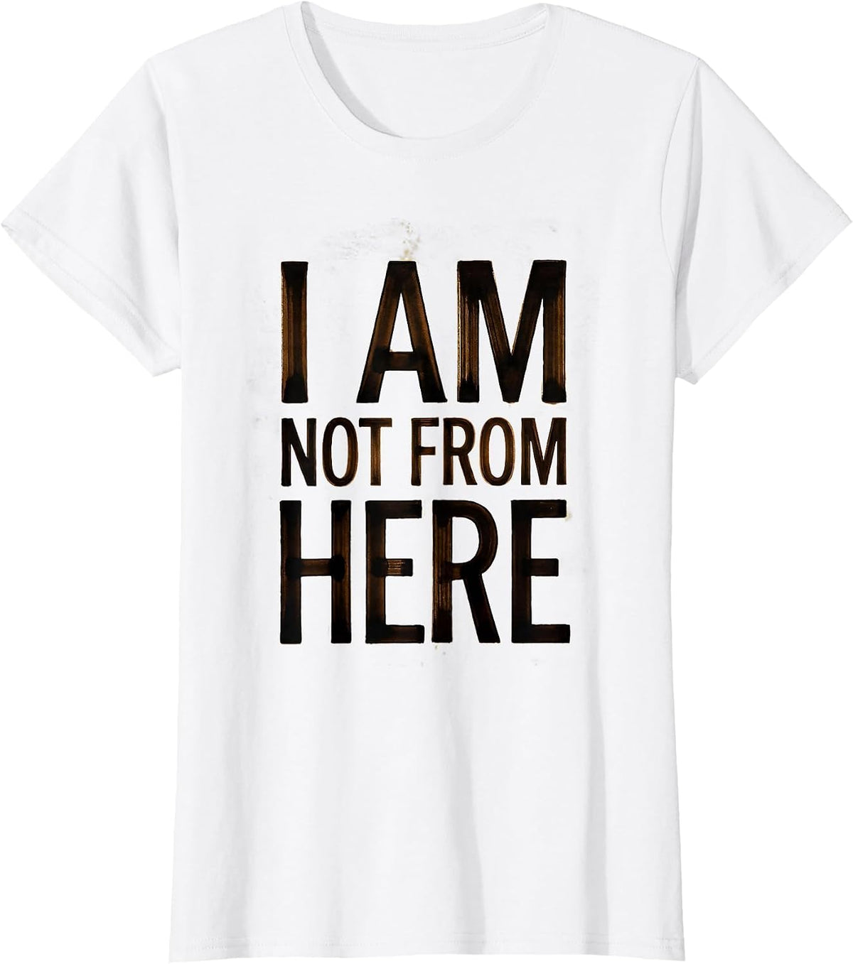 I Am Not From Here Rumi Mystic Poetry Design T-Shirt - White