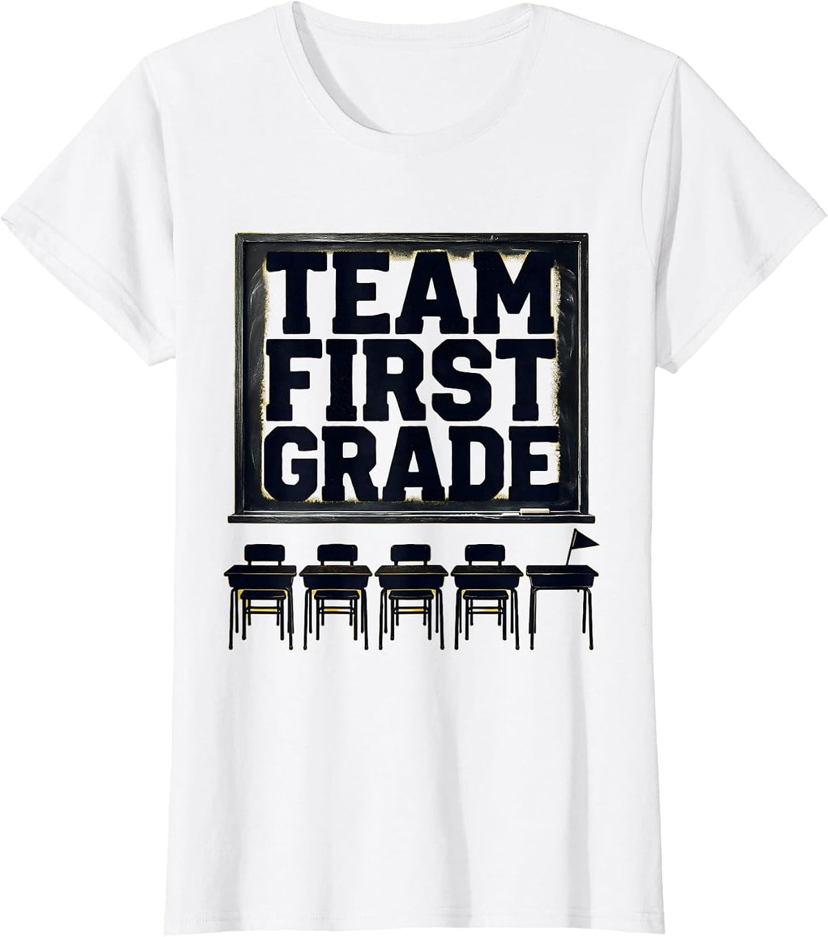 Team First Grade Funny Back To School First Day Of School T-Shirt - White
