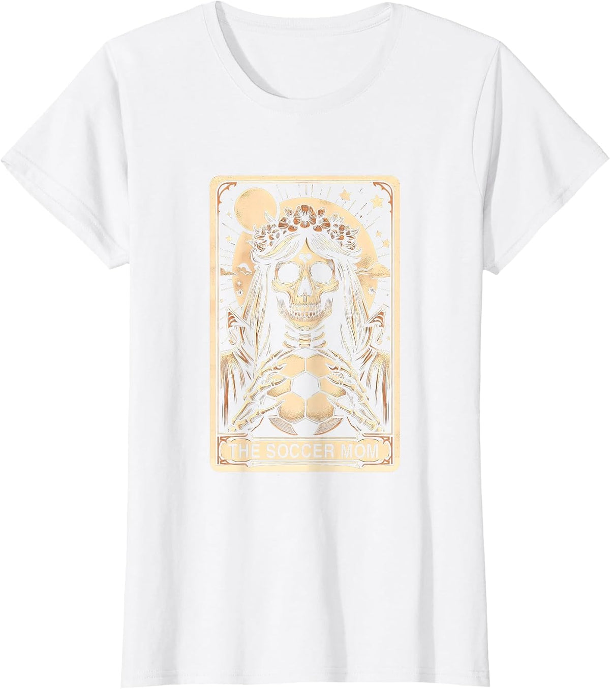 Soccer Mom Tarot Card Vintage Halloween Soccer Mama Mother T-Shirt - White
