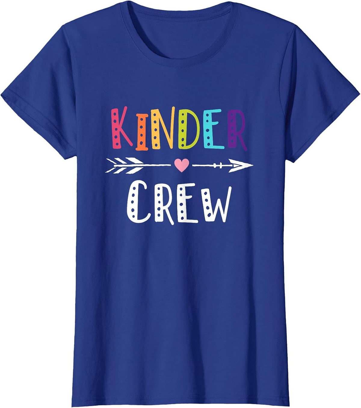 Kinder Crew Kindergarten Teacher T-Shirt 1st Day of School T-Shirt - Royal Blue