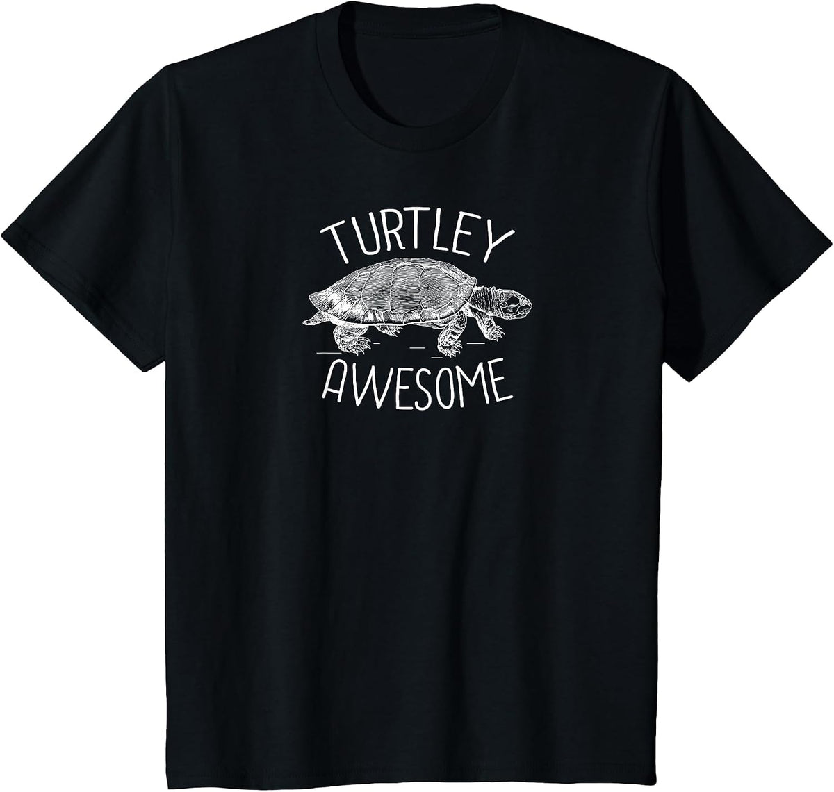 Turtley Awesome T-Shirt Funny Turtle Pun for Animal Lovers T-Shirt - Black