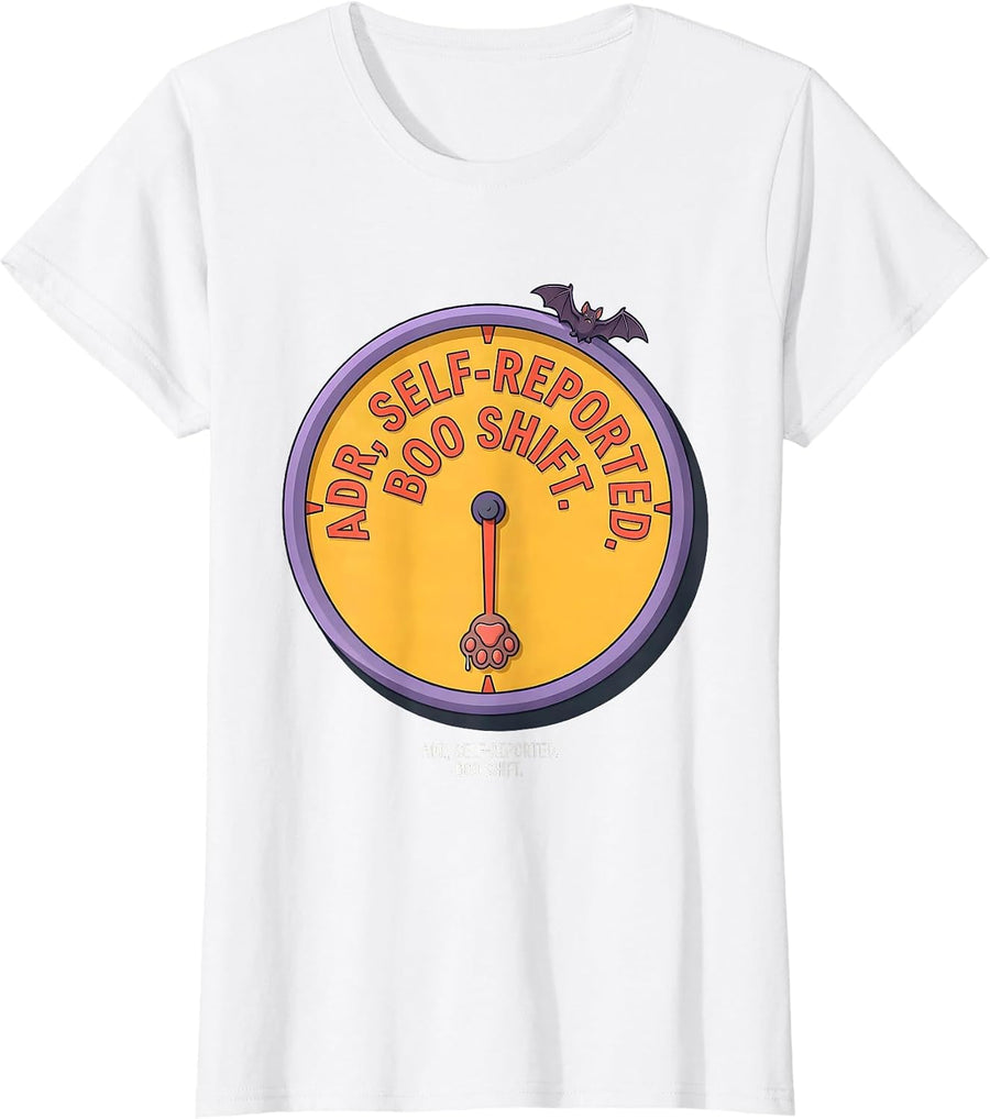 Women's Boo Shift Funny Vet Tech Veterinary Halloween Work Humor T-Shirt - White