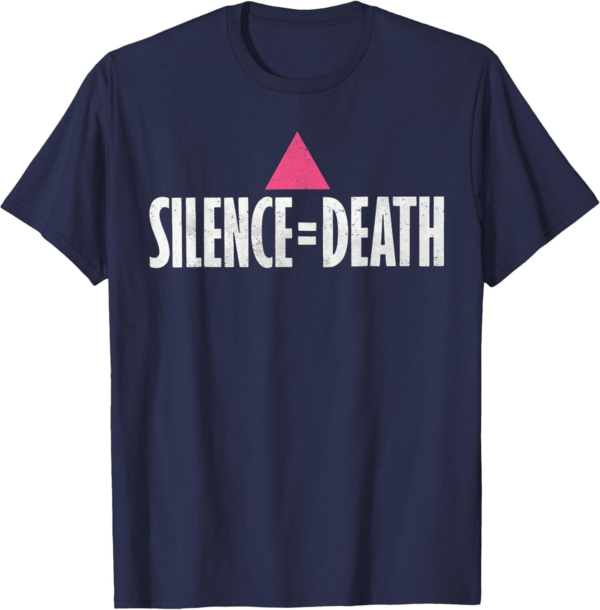 Vintage LGBT Rights Silence Death Vintage Month LGBT Pride T-Shirt - Navy Blue