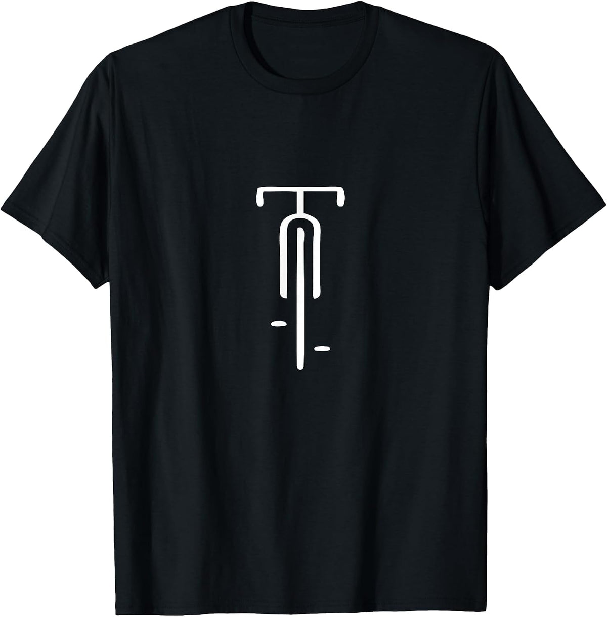 Minimalist Bike Logo for Cycling Lovers T-Shirt - Black