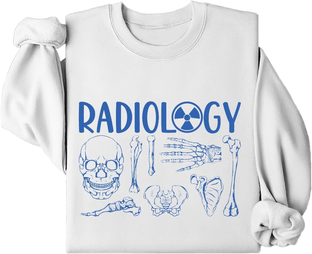 Radiologic Technologist Sweatshirt, Radiologic Tech Radiology X-Ray Sweatshirt Rad Tech Sweatshirt - White