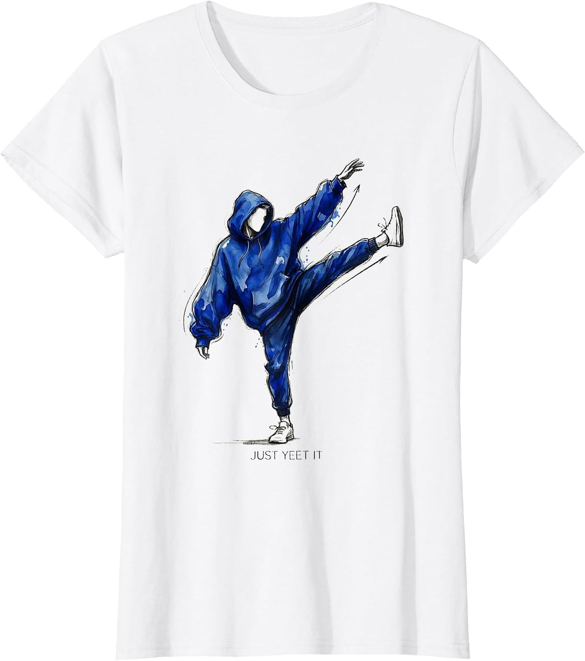 Just Yeet It Bold Humor Graphic Design T-Shirt - White