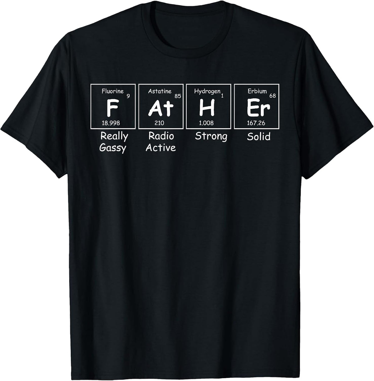 Periodic Table Father Shirts Funny Fathers Day T-Shirt T-Shirt - Black