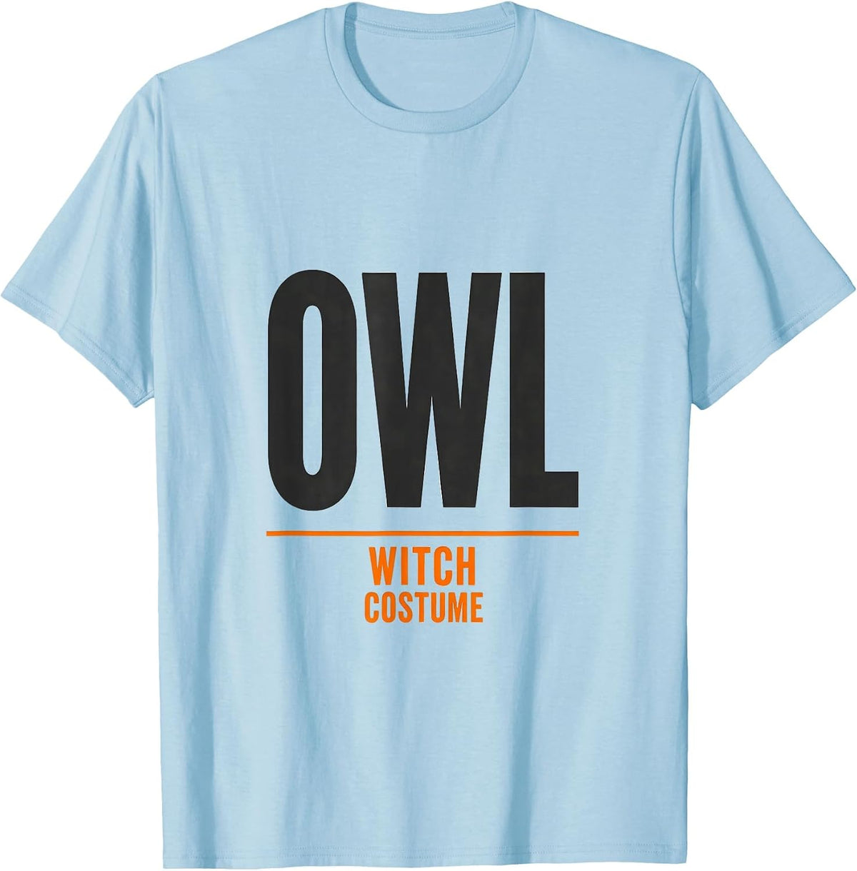 Men's Owl Witch Costume Minimalist Halloween Animal Lover T-Shirt - Baby Blue