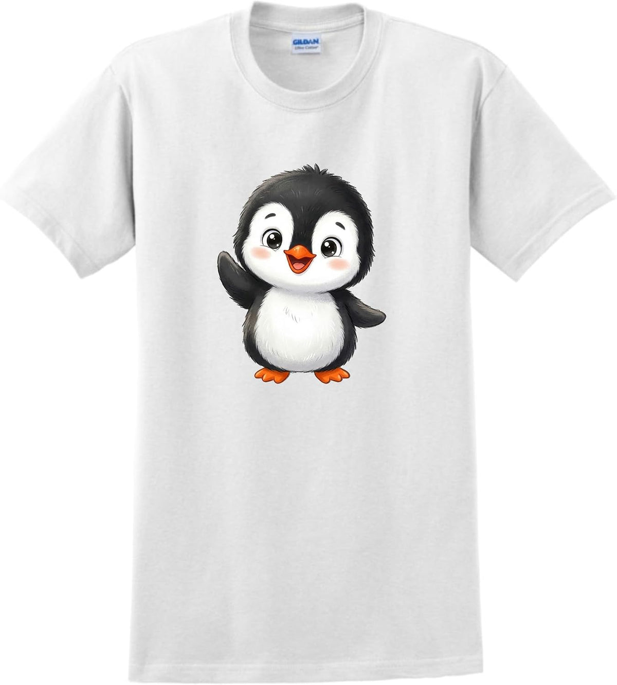 ThisWear Cute Penguin Unisex Short Sleeve T-Shirt - White