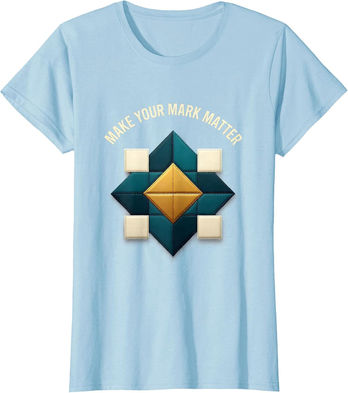 Make Your Mark Matter Subtraction Design T-Shirt - Baby Blue