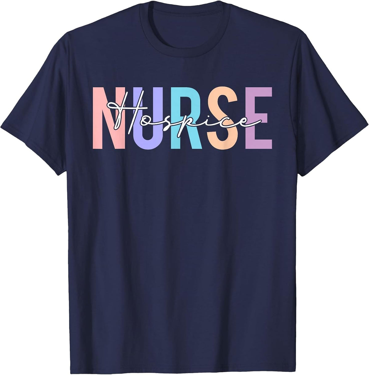 Womens Hospice Nurse T-Shirt for Women Hospice Nurse T-Shirt - Navy Blue