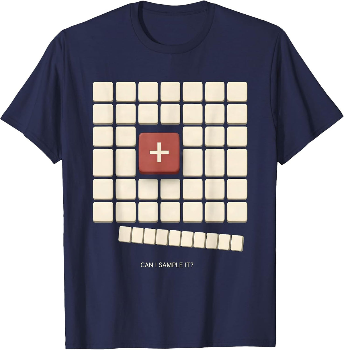 Can I Sample It Funny Periodic Table Chemistry Teacher Humor T-Shirt - Navy Blue