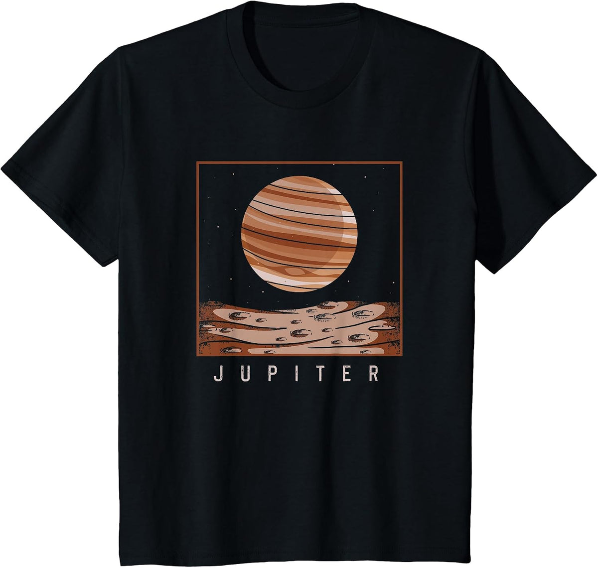 Space Galaxy Fan Jupiter Planet Astronomy Astronaut T-Shirt - Black