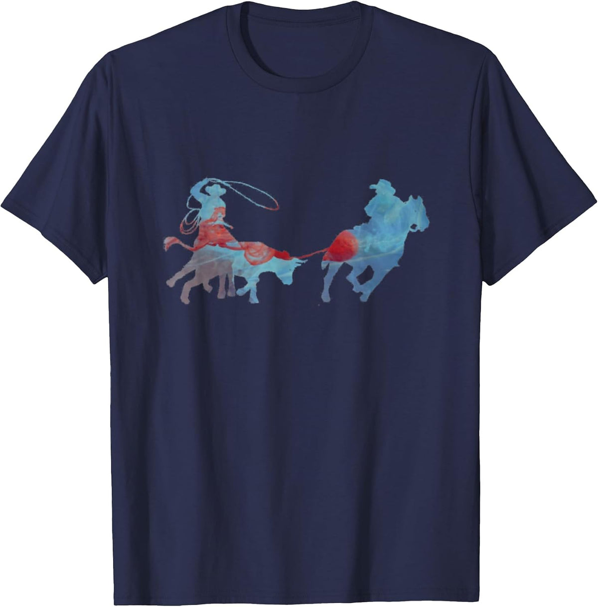 Team Roping T-Shirt - Navy Blue