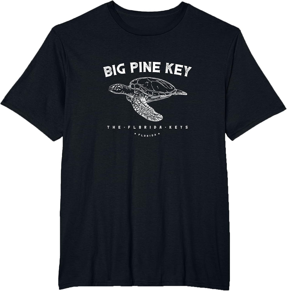 Big Pine Key FL Keys Scuba Fishing Diving Tee T-Shirt - Black