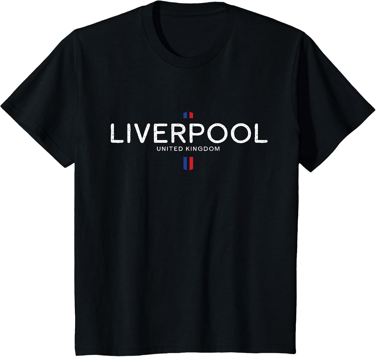 Liverpool England UK Retro Vintage T-Shirt - Black