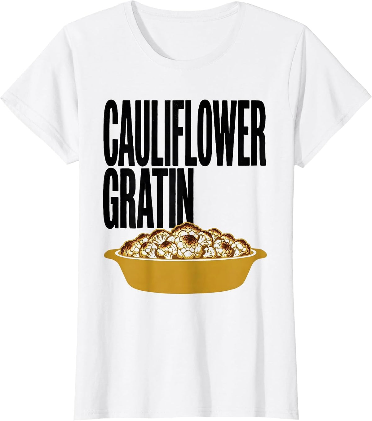 Women's Cauliflower Gratin Bootleg 90's Rap Rock Vintage Funny T-Shirt - White