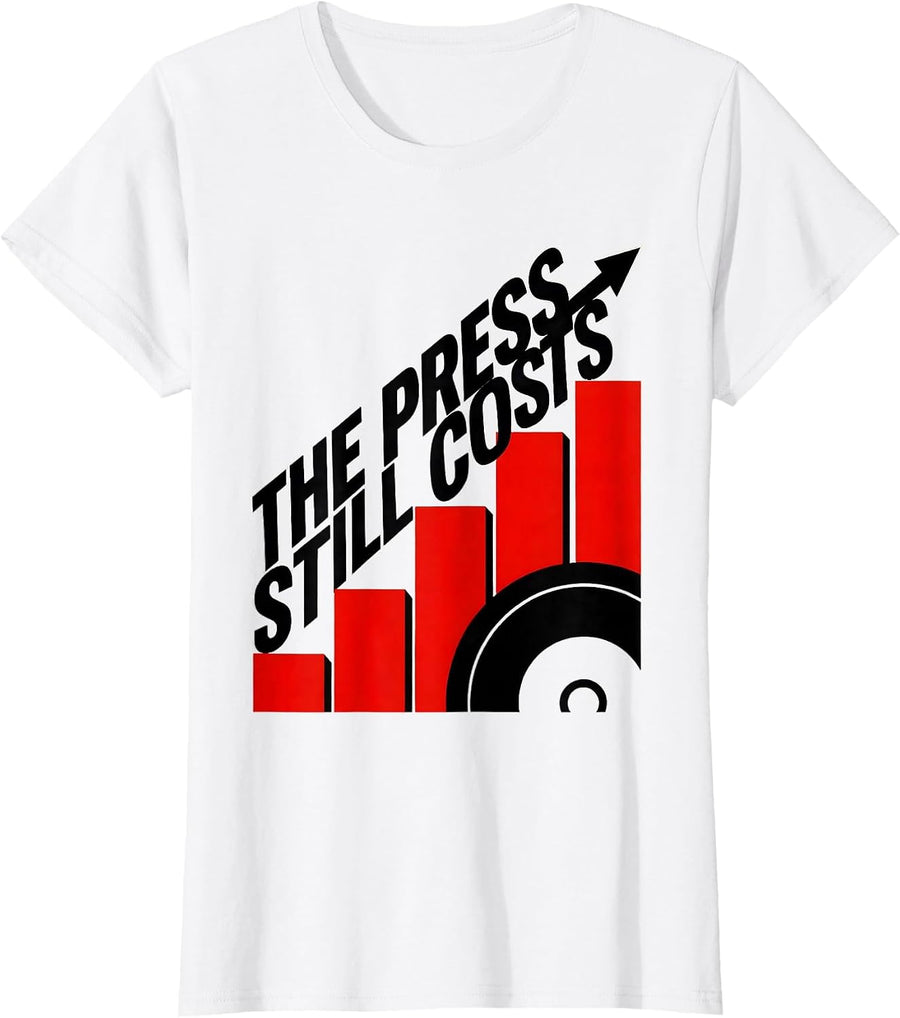 Women's The Press Still Costs Constructivist Gym Workout T-Shirt - White