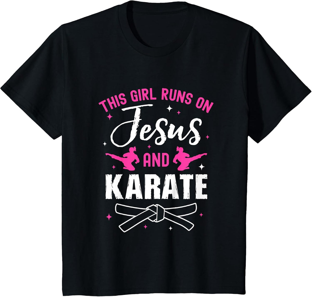 Funny Karate Design for Women Girls Karate Black Belt T-Shirt - Black