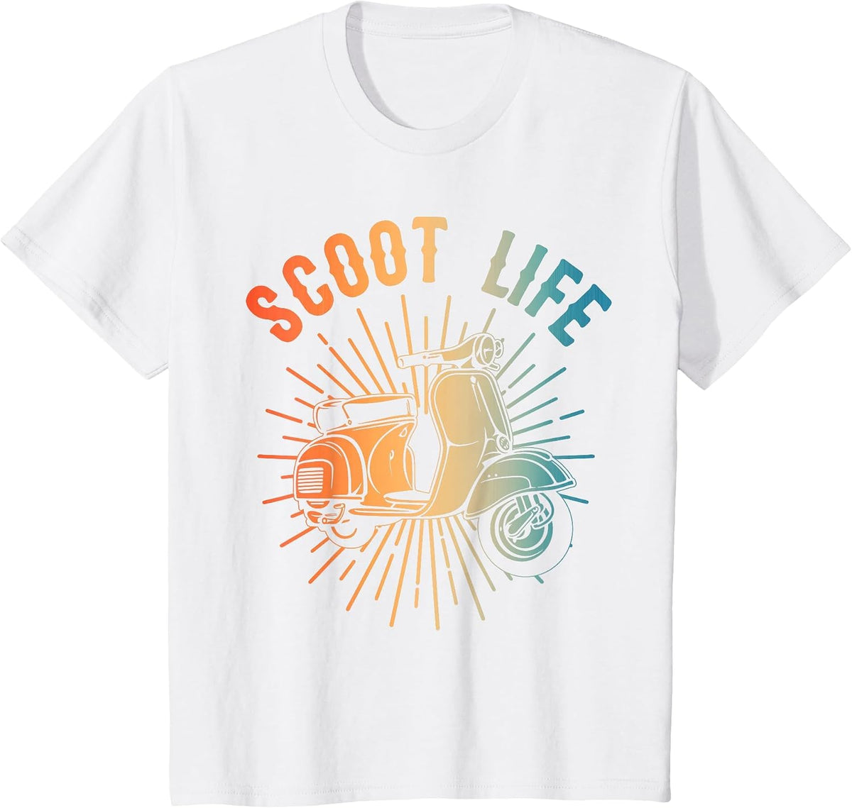 Funny Scooter Art for Men Women Motorcycle Scooter Lover T-Shirt - White