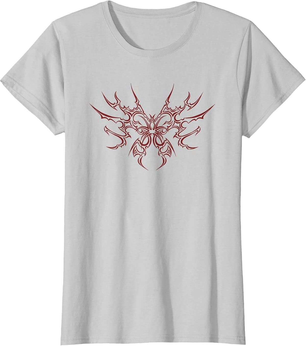 Spider Tattoo Style Goth Fairy Grunge Fairycore T-Shirt - Silver Grey